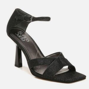 New FRANCO SARTO RANIA 2 STILETTO CUT-OUT high HEELS sandals black pumps 7